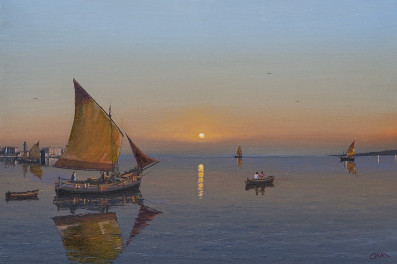 Pescatori, 2021 - olio su tela - cm 40x60 Pescatori, 2021 - olio su tela - cm 40x60
