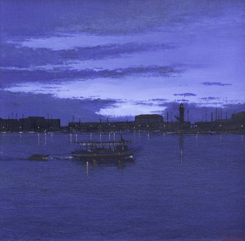 Trieste la sacchetta 2024 - olio su tela cartonata - cm. 25x25 Trieste la sacchetta 2024 - olio su tela cartonata - cm. 25x25