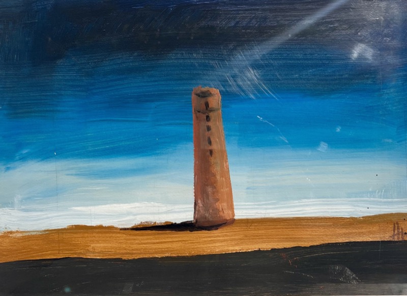 Solitudine, 2026 - tecnica mista con acrilico e tempera - cm 35x50 Solitudine, 2026 - tecnica mista con acrilico e tempera - cm 35x50