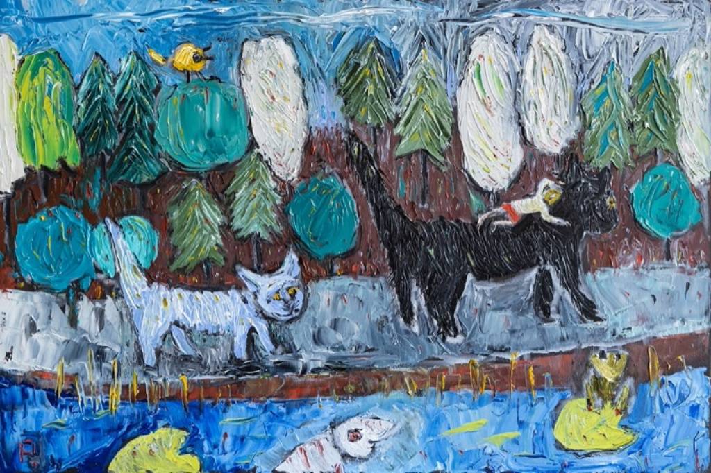 Svyatoslav RYABKIN / Walk, 2018 / olio su tela/  cm 75x50