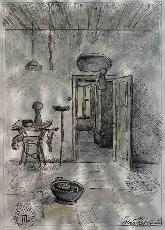 Aldo Bressanutti - Barchetta - disegno acquarellato - cm. 45x35 Aldo Bressanutti - Barchetta - disegno acquarellato - cm. 45x35