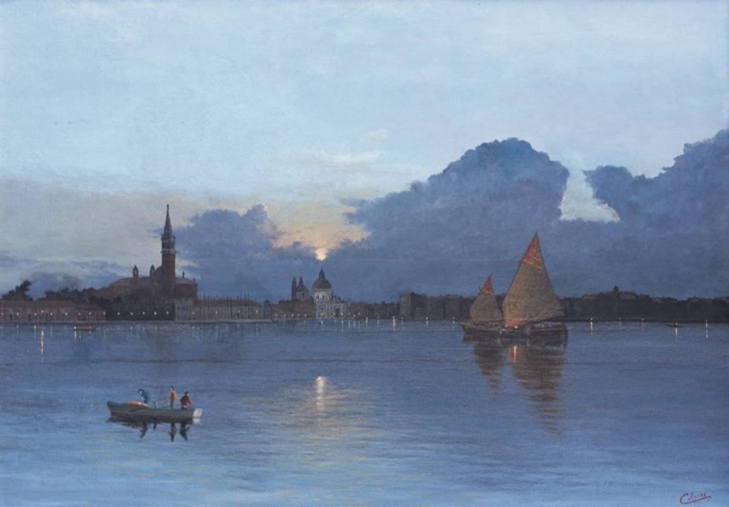 Pescatori a Venezia, 2022 - olio su tela - cm. 50x70 Pescatori a Venezia, 2022 - olio su tela - cm. 50x70