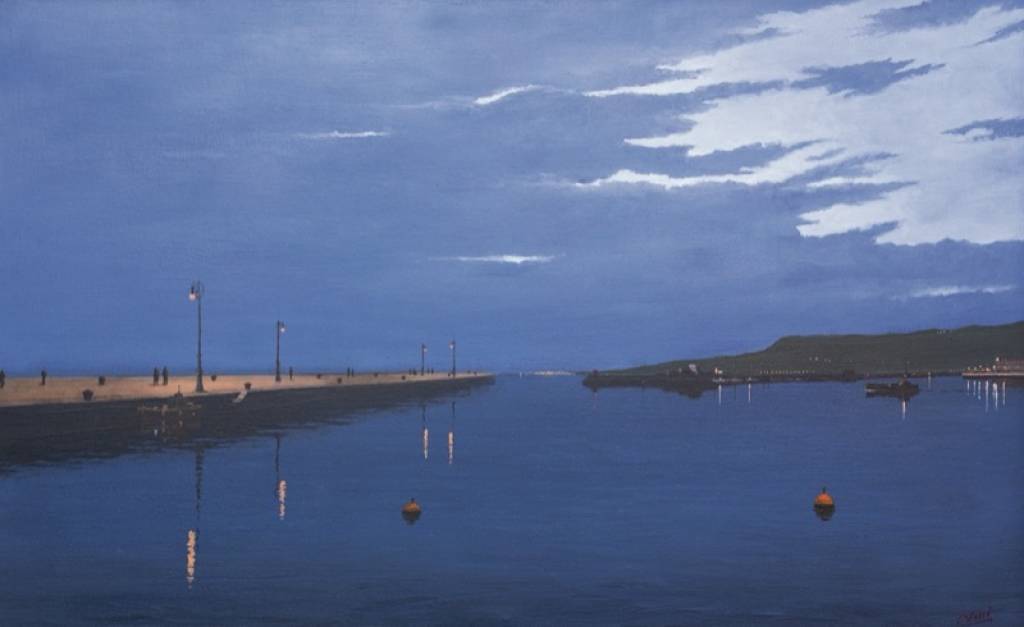 Sera a Trieste, 2020 - olio su tela - cm. 50x80 Sera a Trieste, 2020 - olio su tela - cm. 50x80