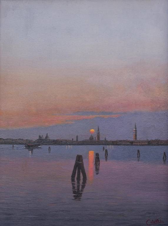 Sera a Venezia, 2022 - olio su tela - cm. 40x30 Sera a Venezia, 2022 - olio su tela - cm. 40x30