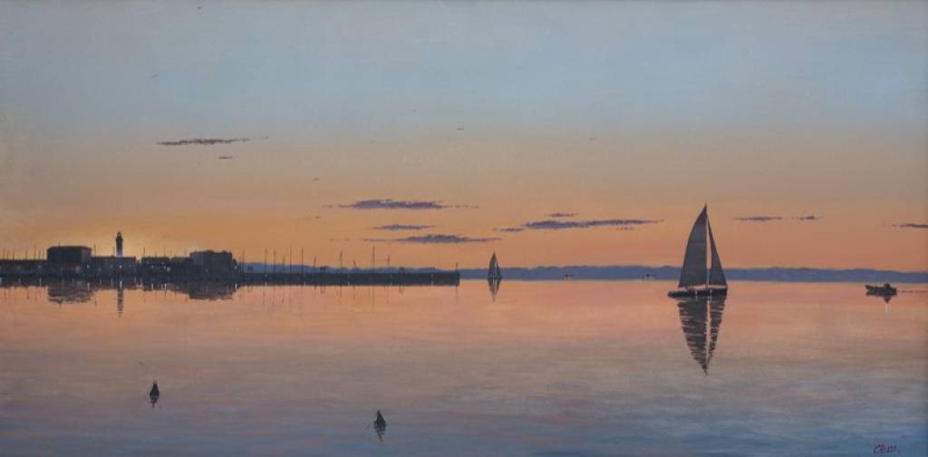 Tramonto in Sacchetta, 2022 - olio su tela - cm. 60x120 Tramonto in Sacchetta, 2022 - olio su tela - cm. 60x120