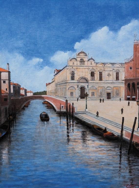 Rio dei Mendicanti a Venezia, 2023 - olio su cartone - cm. 30x40