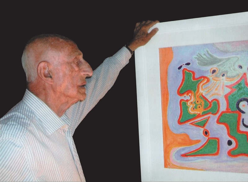 Dorfles davanti a un suo quadro negli anni 2000 Dorfles davanti a un suo quadro negli anni 2000