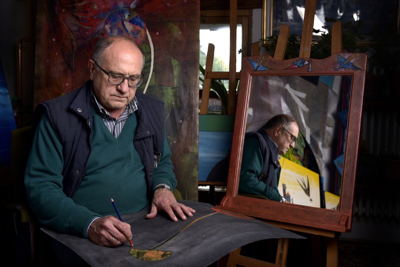 Toni Zanussi, ritratto nello studio