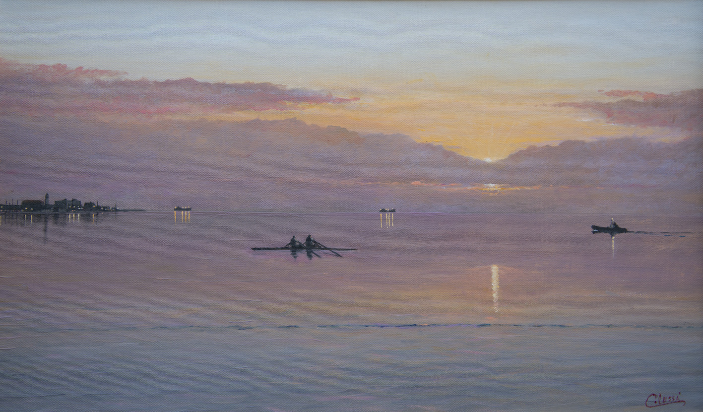 Tramonto, 2019 - olio su tela - cm 30x50