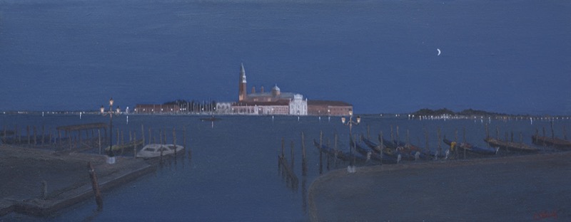 Notturno, 2015 - olio su tela - cm 20x50 Notturno, 2015 - olio su tela - cm 20x50