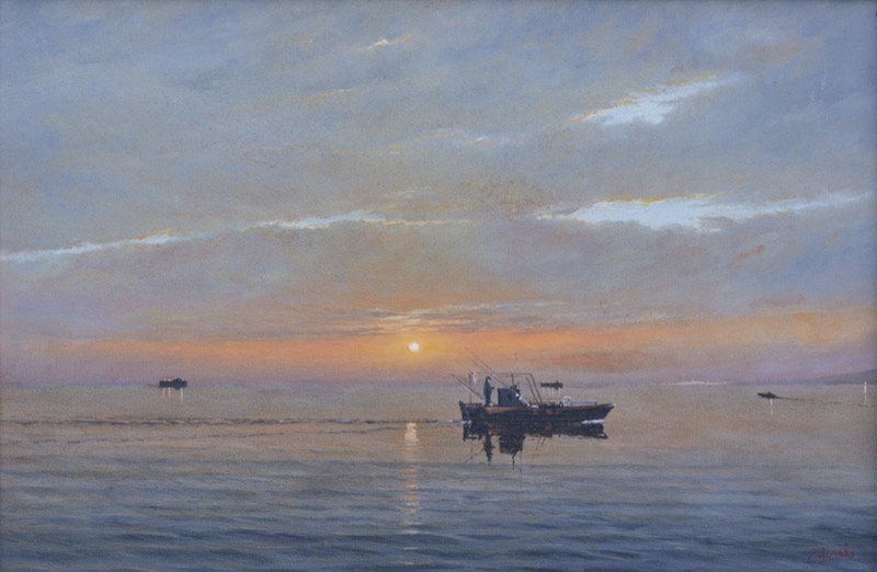 Pescatori, 2017 - olio su tela - cm 60x40 Pescatori, 2017 - olio su tela - cm 60x40
