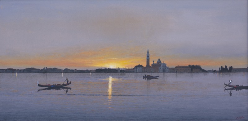 Tramonto a S. Giorgio, 2021 - olio su tela - cm 50x100 Tramonto a S. Giorgio, 2021 - olio su tela - cm 50x100