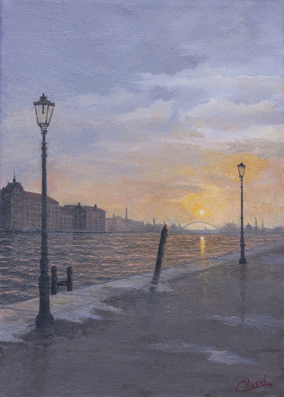 Tramonto a Venezia, 2021 - olio su tela - cm 35x25 Tramonto a Venezia, 2021 - olio su tela - cm 35x25