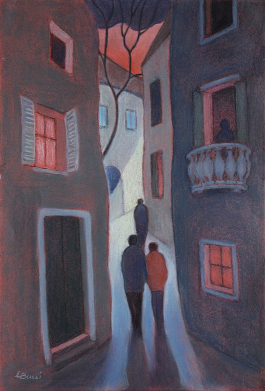 Il vicolo, 2020 - pastello - cm. 40 x 59