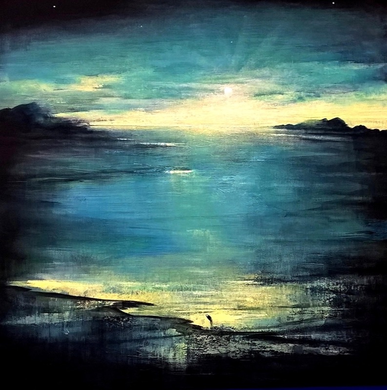 Claudio Mario Feruglio, Al divino architetto,acrilico su tela cm 50x50, 2016