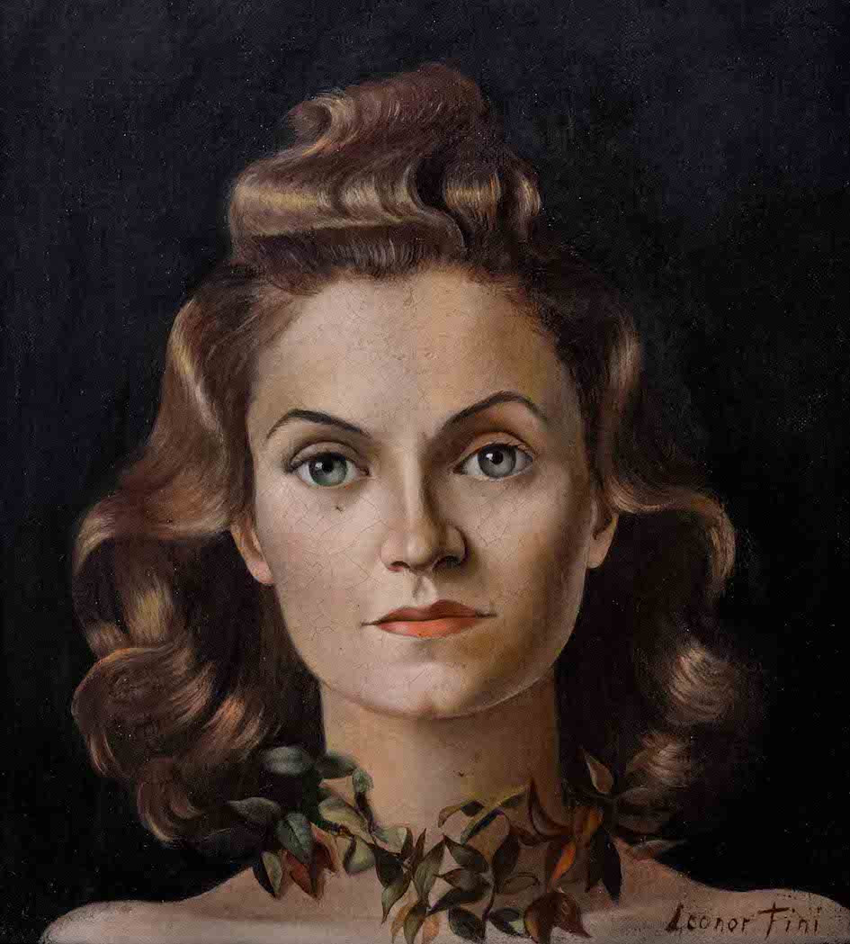 Leonor Fini - Ritratto di Maria Giussani - 1946 - olio - cm 25x21 - collezione privata, Trieste - © Marianna Accerboni Leonor Fini - Ritratto di Maria Giussani - 1946 - olio - cm 25x21 - collezione privata, Trieste - © Marianna Accerboni
