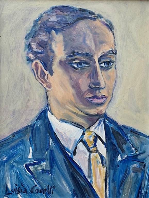Anno 1957 n. 2 OCCHI AZZURRI - olio su tela 34 x 44 Anno 1957 n. 2 OCCHI AZZURRI - olio su tela 34 x 44