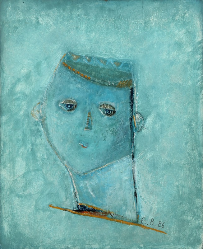 Ritratto di taormino, 1986 - tecnica mista - cm 55,5x46,5