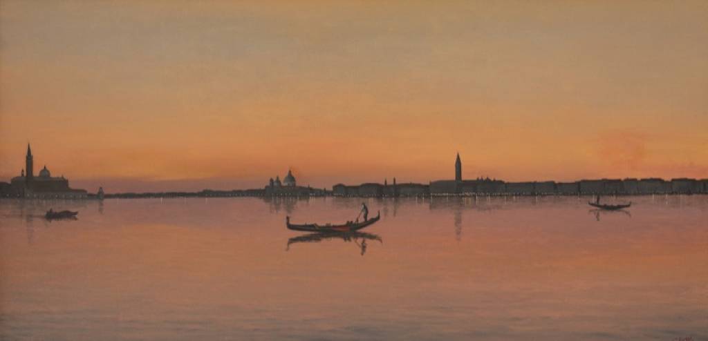 Venezia al tramonto, 2022 - olio su tela - cm. 50x100 Venezia al tramonto, 2022 - olio su tela - cm. 50x100